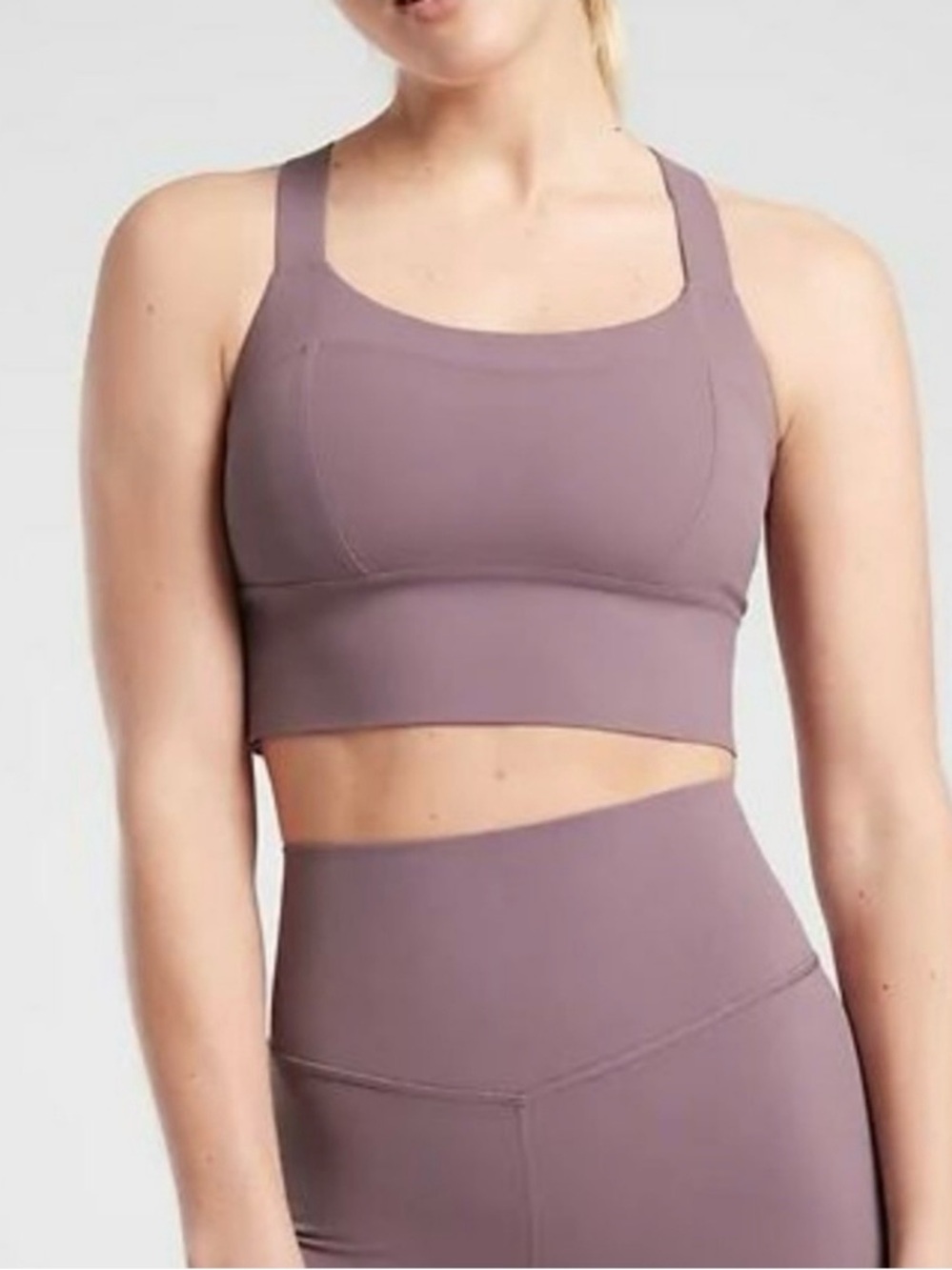 ATHLETA Purple Formation Longline Sports Bra Size M